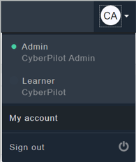 Avatar admin learner profile