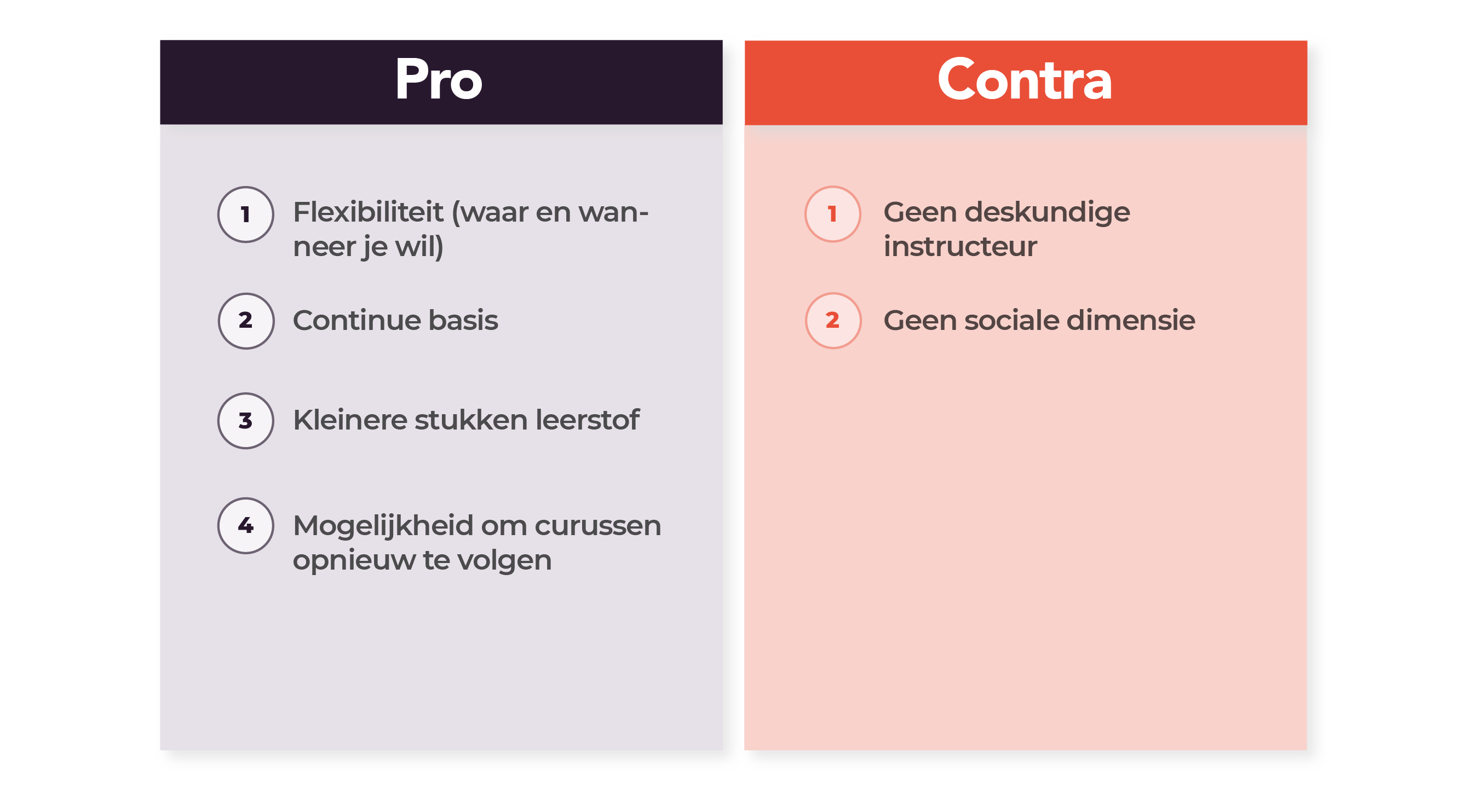 Pros and cons - NL version 2