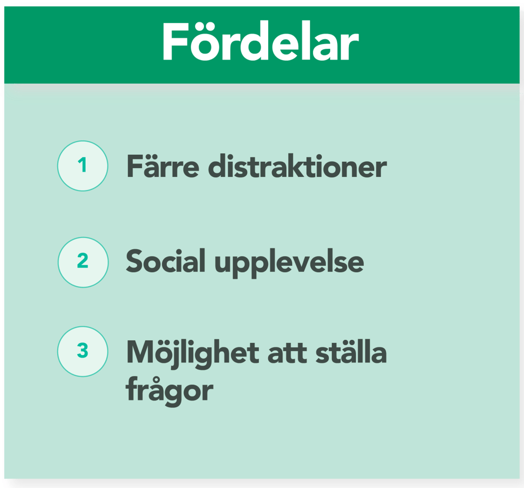  Fördelar och nackdelar med utbildning i it-säkerhet på plats