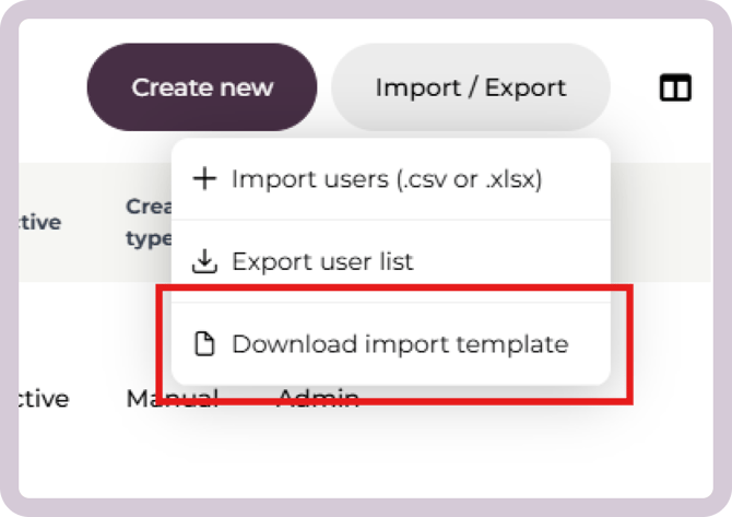 download import template