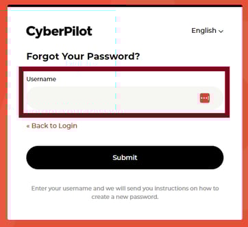 forgot password