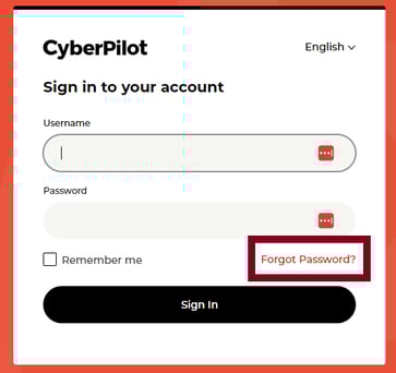 login page