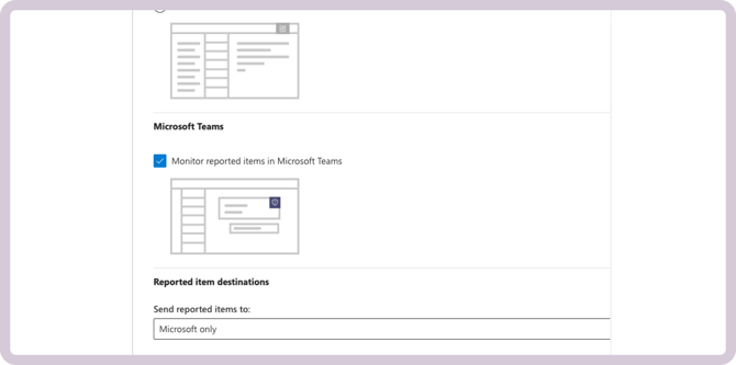 reported message destination