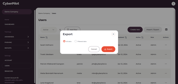 select export