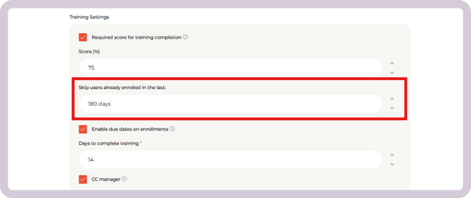skip users already enrolled
