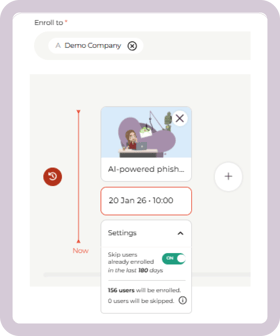 training plan settings
