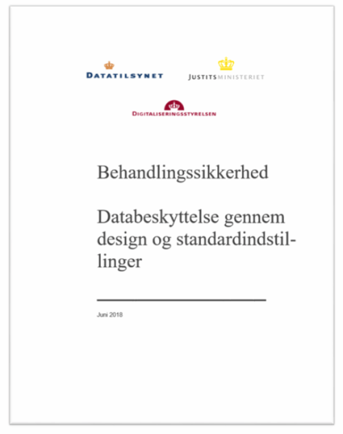 Forside af Datatilsynets vejledning til behandlingssikkerhed
